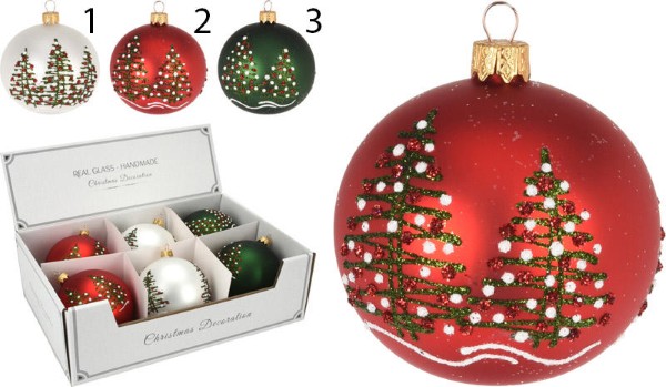 CHRISTMAS BALL 10CM - ASSORTED COLORS