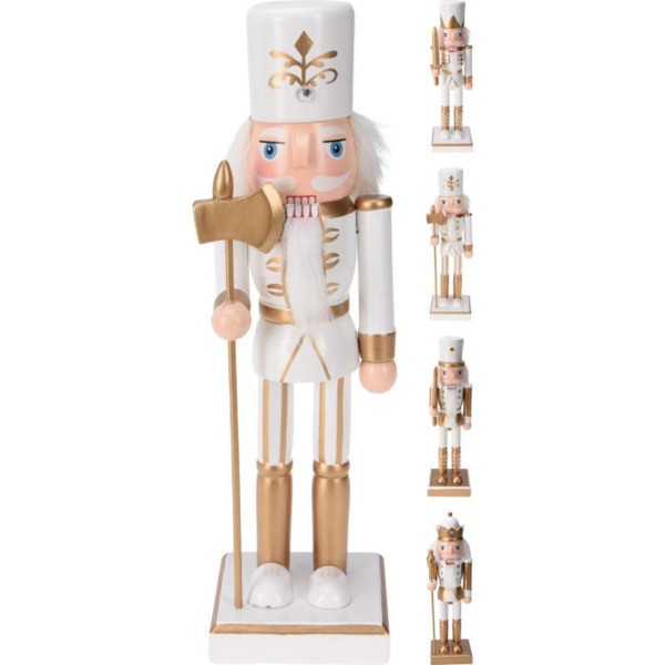 DECORATIVE NUTCRACKER 25CM GOLD - ASSORTED DESIGNS