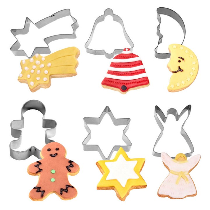 WESTMARK CHRISTMAS SET STAINLESS STEEL COOKIE CUTTER IN 6 DESIGNS