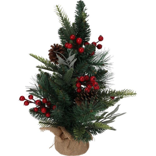 CHRISTMAS TREE WITH JUTE BASE 45CM