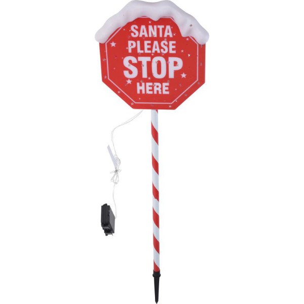 SANTA STOP STAKE LIGHT 105CM