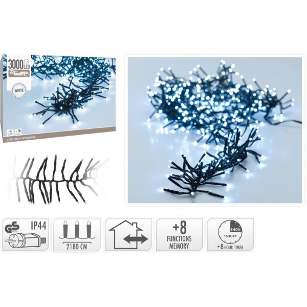 CLUSTER LIGHTS 3000LED - WHITE