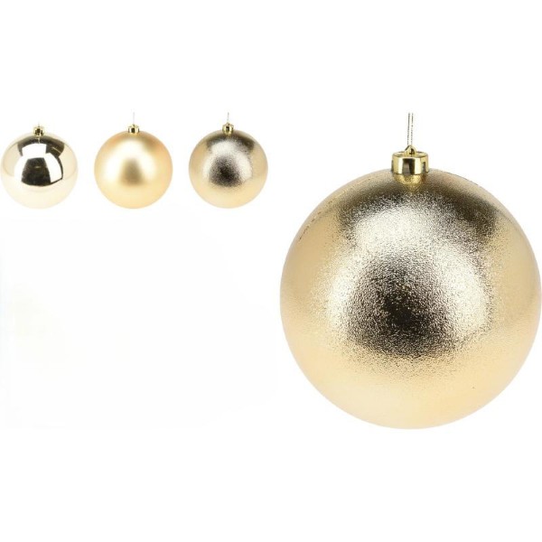 CHRISTMAS BALL 18CM GOLD - ASSORTED DESIGNS