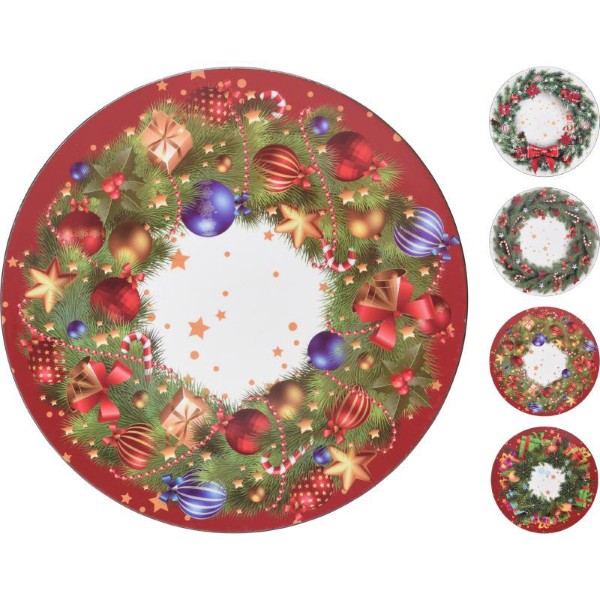 CHRISTMAS PLATE 33CM - ASSORTED DESIGNS