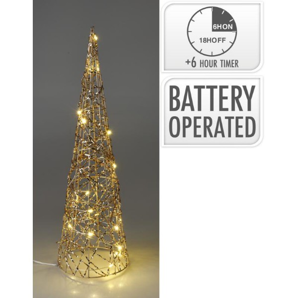 CONE TREE WITH LED 12X40CM