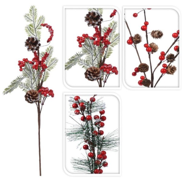CHRISTMAS BRANCH 49CM - ASSORTED DESIGNS