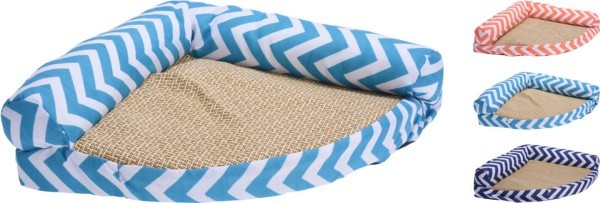 PETMAN BED WITH SPONGE MAT CORNER 3 ASSORTED COLORS