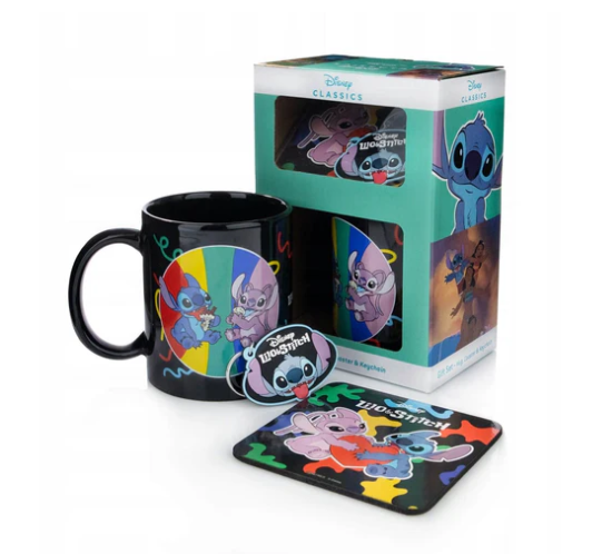 Lilo & Stitch Mug, Coaster and Keychain Set