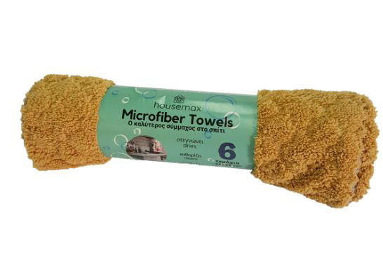 HOUSEMAX MICROFIBER TOWELS SET 6
