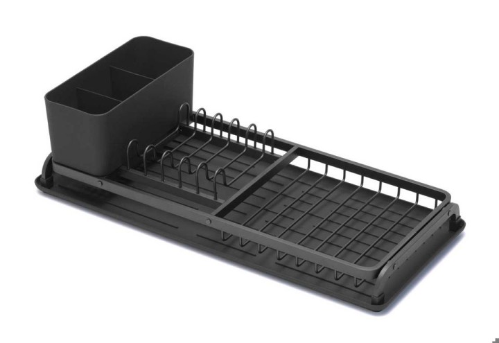 BRΑΒΑΝΤΙΑ DISH DRYING RACK COMPACT DARK GREY 20X46.3X12.6CM