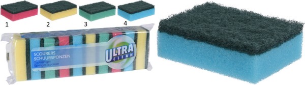 SCOURING SPONGES 80X50MM 10PCS
