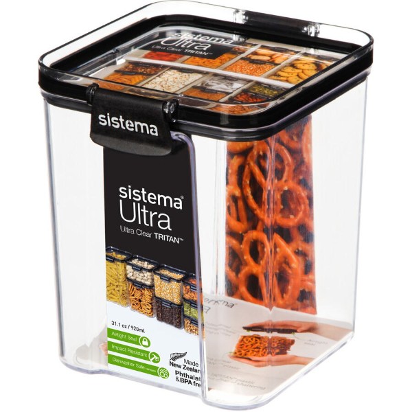 SISTEMA ULTRA TRITAN SQUARE FOOD CONTAINER 920ML