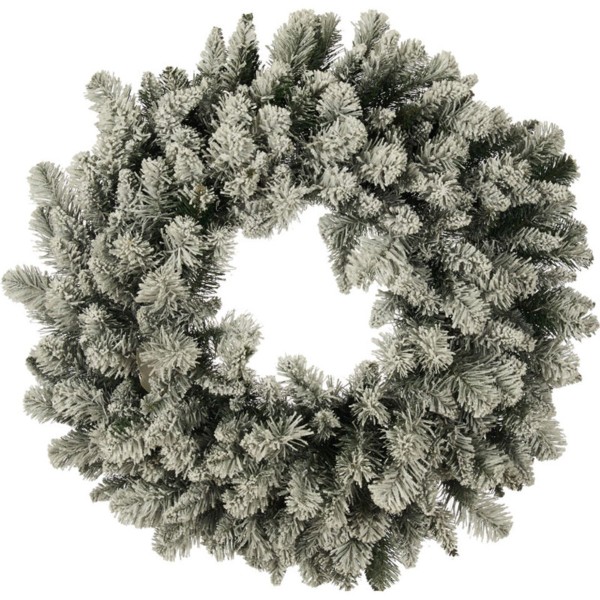 SNOWY WREATH 60CM