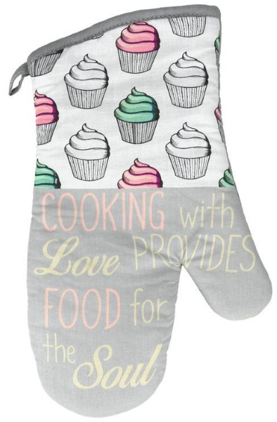 METALTEX GRILL &amp; OVEN GLOVE CUP CAKES 33CM