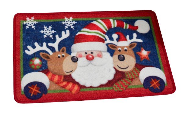 CHRISTMAS OUTSIDE IN SANTA & FRIENDS MAT 40X60CM