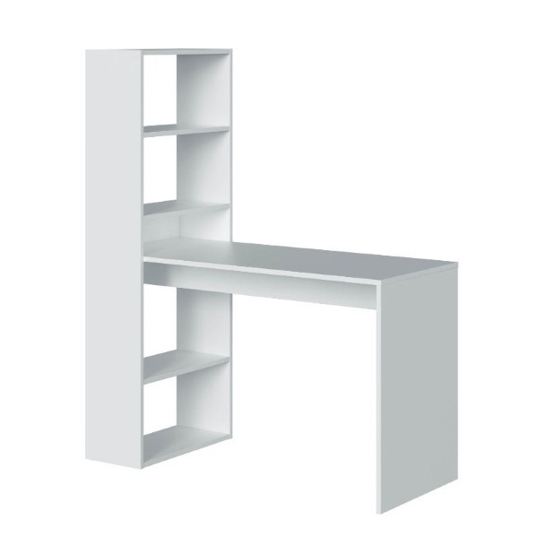 FORES DUPLO DESK WITH BOOKCASE - WHITE