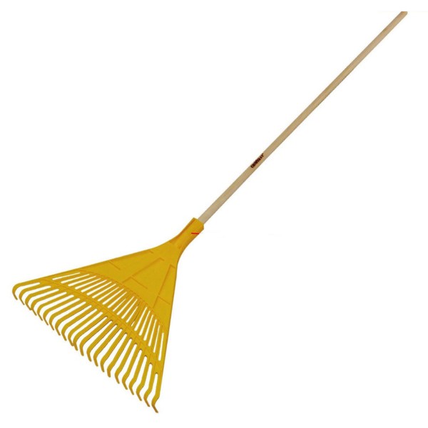 CROWNMAN LEAF RAKE 22T WITH WOODEN HANDLE