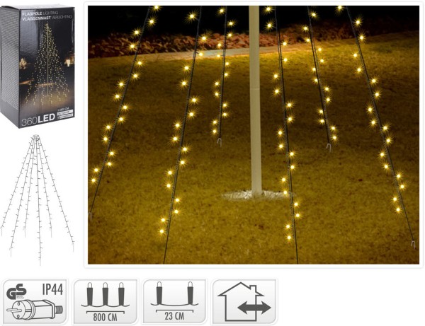 FLAGPOLE 360 LED - WARM WHITE