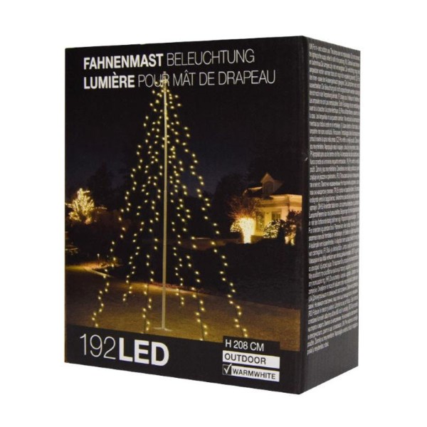 FLAGPOLE 192LED WARM WHITE