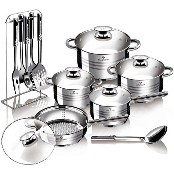 BLAUMANN  COOKWARE SET BLAUMANN BL-3133 GOURMET LINE 17PCS
