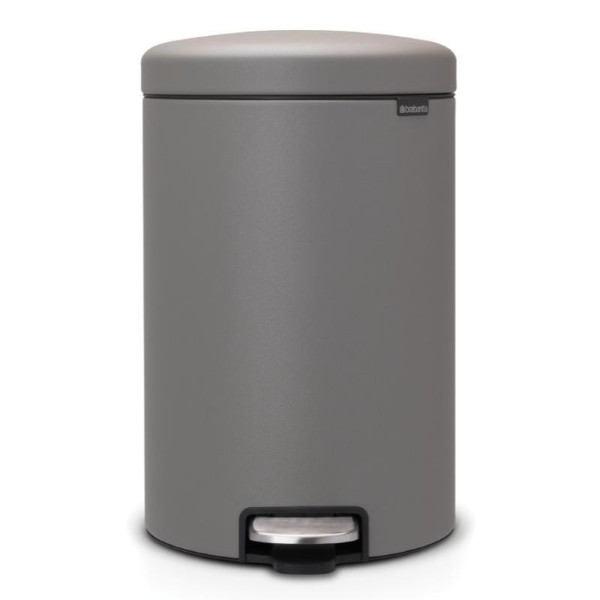 BRABANTIA NEW ICON PEDAL BIN 20L - MINERAL CONCRETE GREY