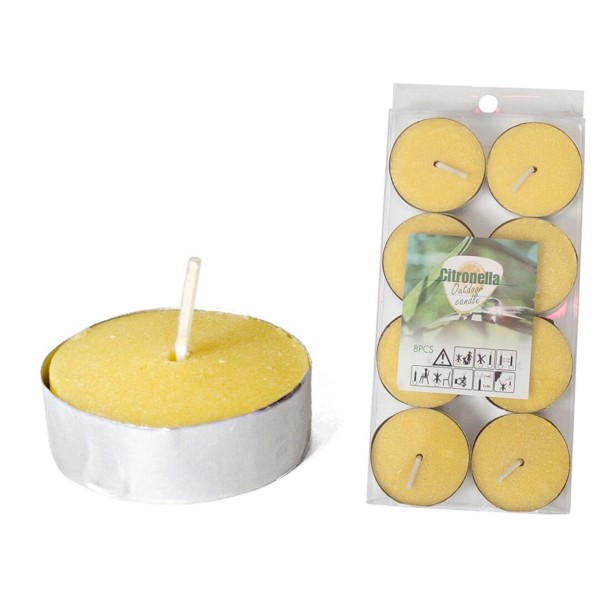 TEALIGHT SET CITRONELLA 8PCS