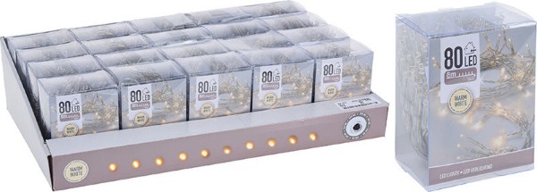 LED LIGHTS 80PCS BATTERY OPERATED WARM WHITE INDOOR