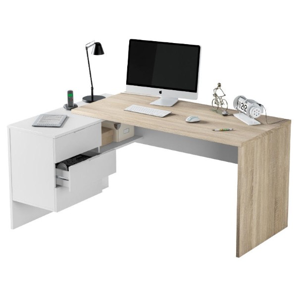 FORES HABITAT OFFICE DESK - WHITE/OAK