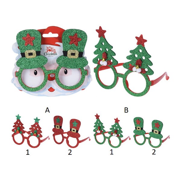 GLASSES FRAME XMAS 2 ASSORTED DESIGNS/ COLORS