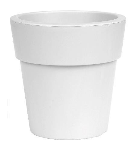 VIOMES LINEA ROUND LOW FLOWREPOT 20X18,5CM WHITE