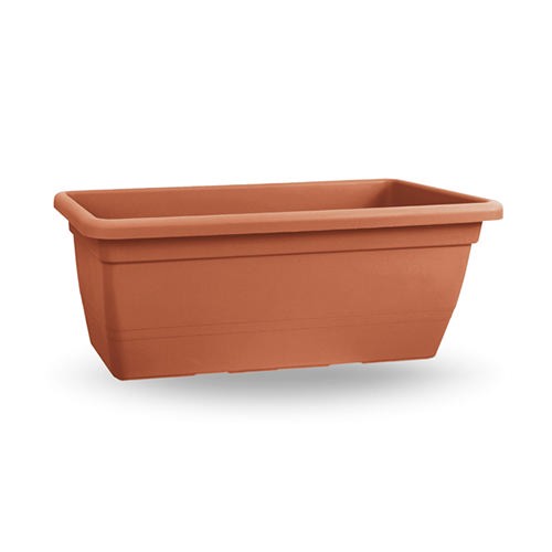 VECA PLASTIC POT RECTANGULAR 100X45X40CM TERRACOTTA