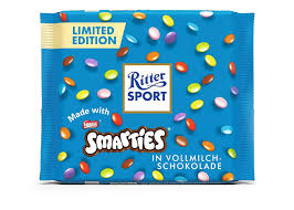 RITTER SPORT LIMITED EDITION MADE WITH SMARTIES 100G