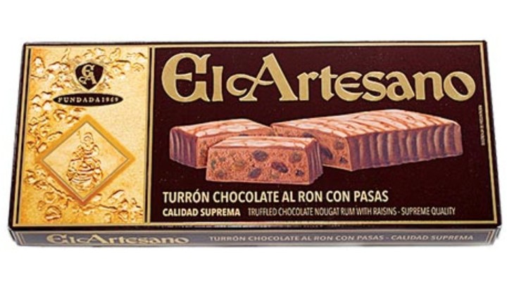 Rum And Raisins Chocolate Turron 200g