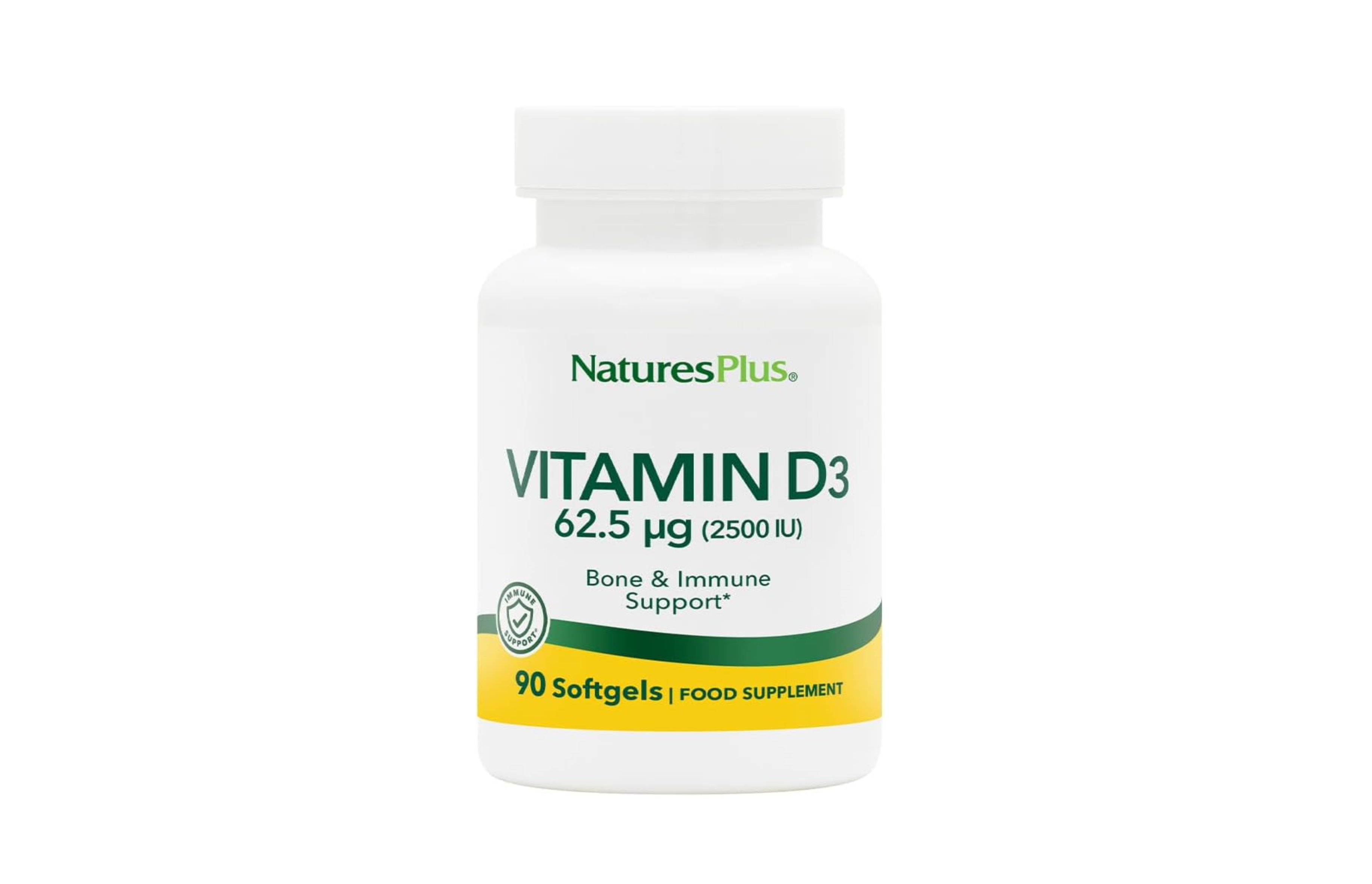 Natures Plus Vitamin D3 2500iu (62.5 mcg) 90 Softgels