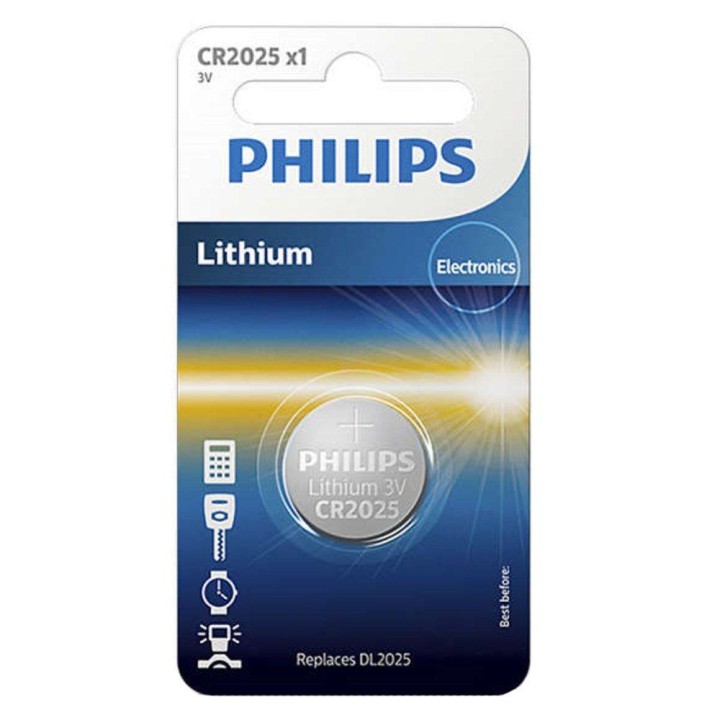 Philips Lithium 3V Button Cell Battery CR2025