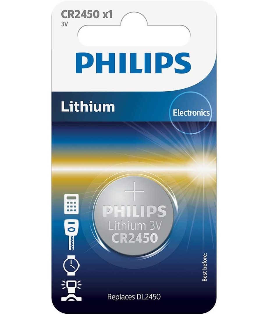 Philips Lithium 3V Button Cell Battery CR2450