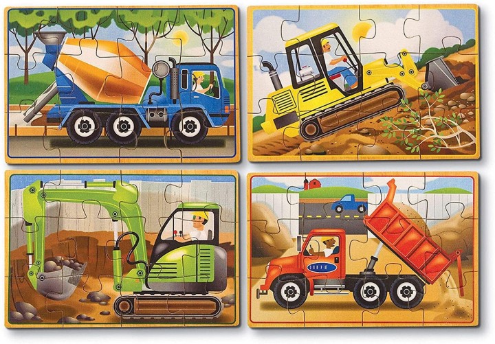 Melissa & Doug 13792 Wooden Construction Puzzles in a Box 3years +