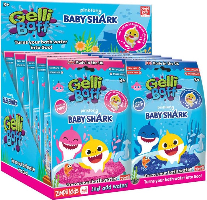 Zimpli Kids Baby Shark - Gelli Baff - 300g Assortment 3years +