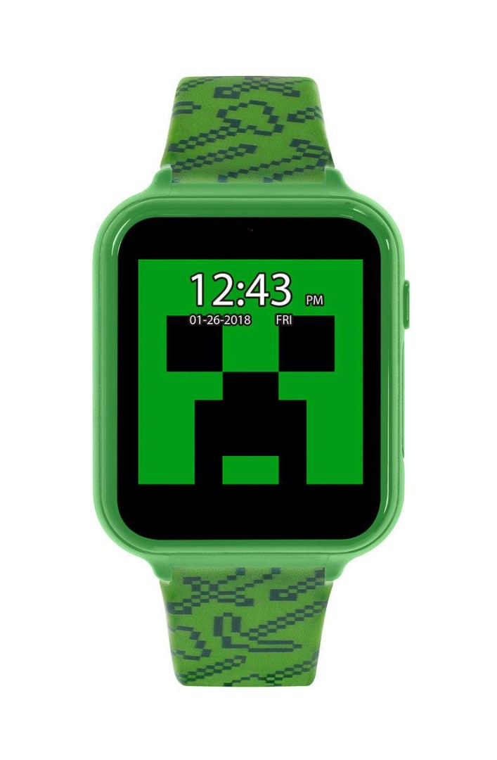 Minecraft Green Interactive Silicon Strap Watch 5years +