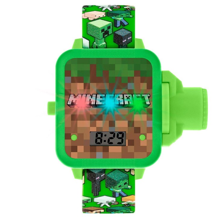 Minecraft Green Strap Projection Watch 3years +