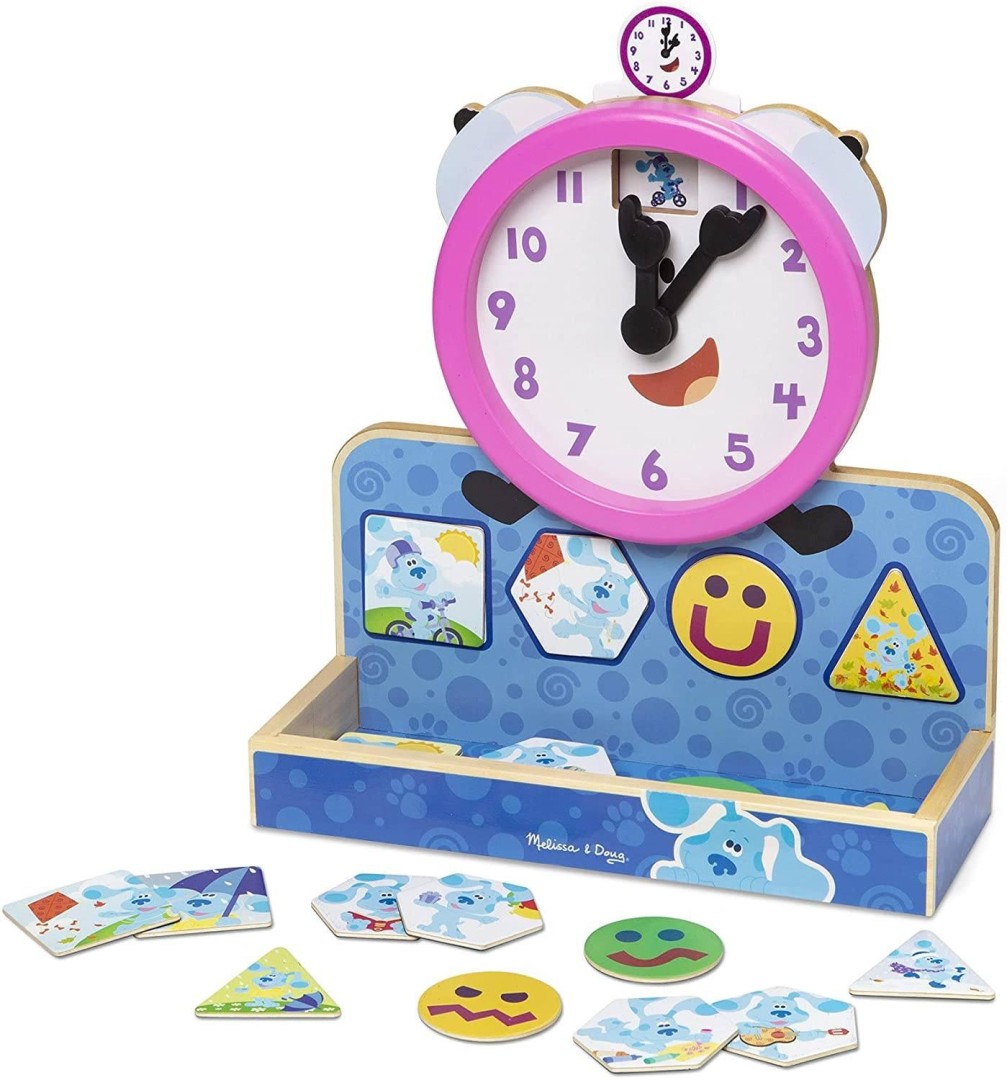 Melissa & Doug Blue's Clues & You! Wooden Tickety Tock Magnetic Clock 3years +
