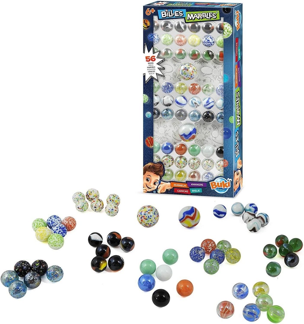 BUKI France - Box of 56 Marbles 11years +