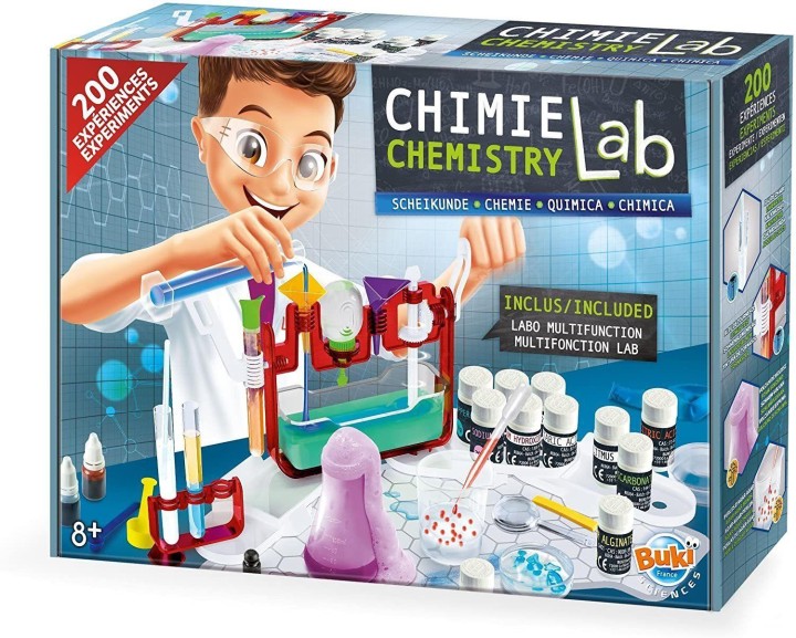 BUKI France 8364 Chemistry Lab 200 Experiments STEM Education Toys 8years +