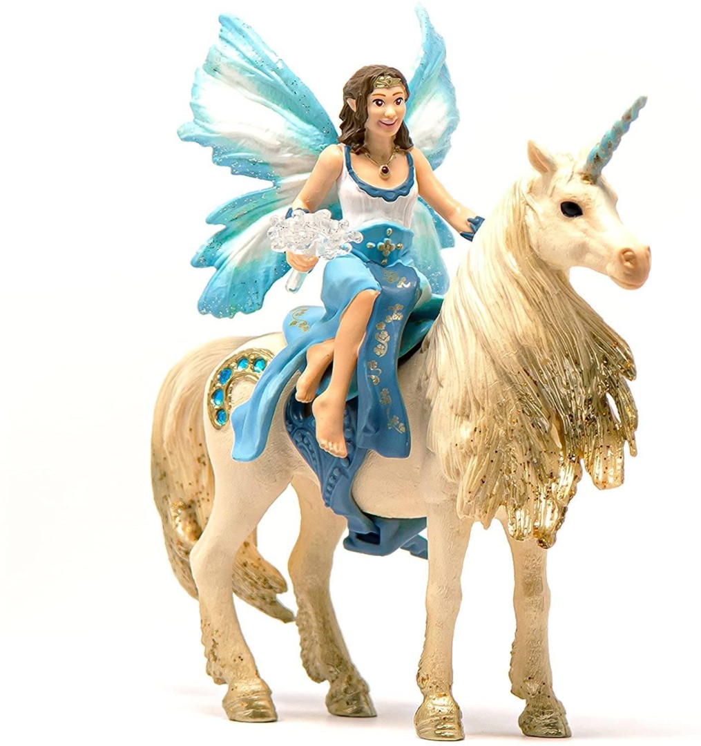 SCHLEICH 42508 Eyela Riding On Golden Unicorn Figure 5years +
