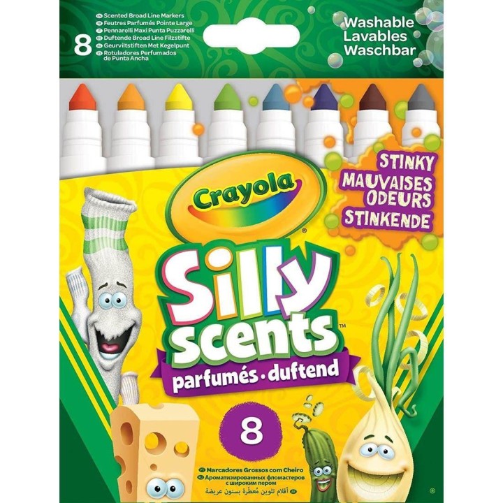 Crayola 8ct Silly Scents Broadline Stinky Markers 3years +