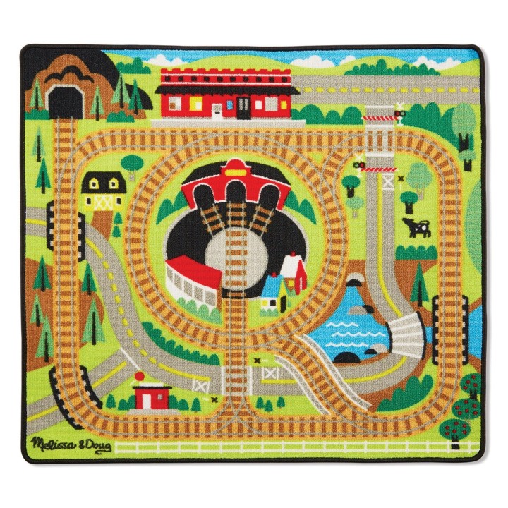 Melissa & Doug 19554 Around the Rails Train Rug 3years +