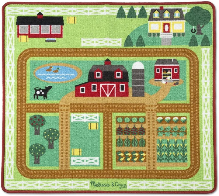 Melissa & Doug 19425 Around the Barnyard Farm Animals Rug 3years +