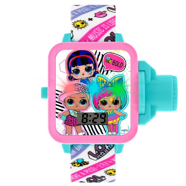 LOL Surprise Pink & White Strap Projection Watch 3years +