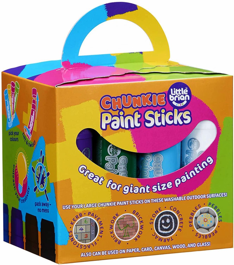 Little Brian Chunkie Paint Sticks - 12 Assorted Colours 3years +