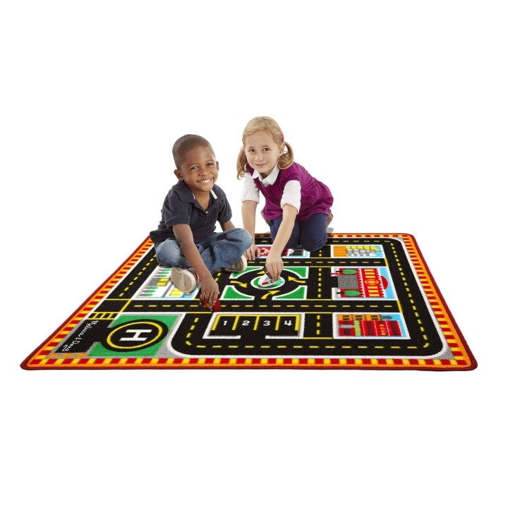 Melissa & Doug 19406 Round The City Rescue Rug & Vehicle Set 3years + Baby Playing Mat